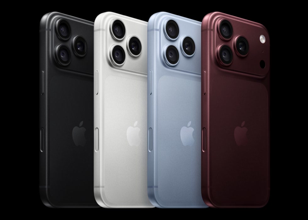 iPhone 18 Pro 黑色、銀色、冰川藍色與勃根地紅色官方陣容