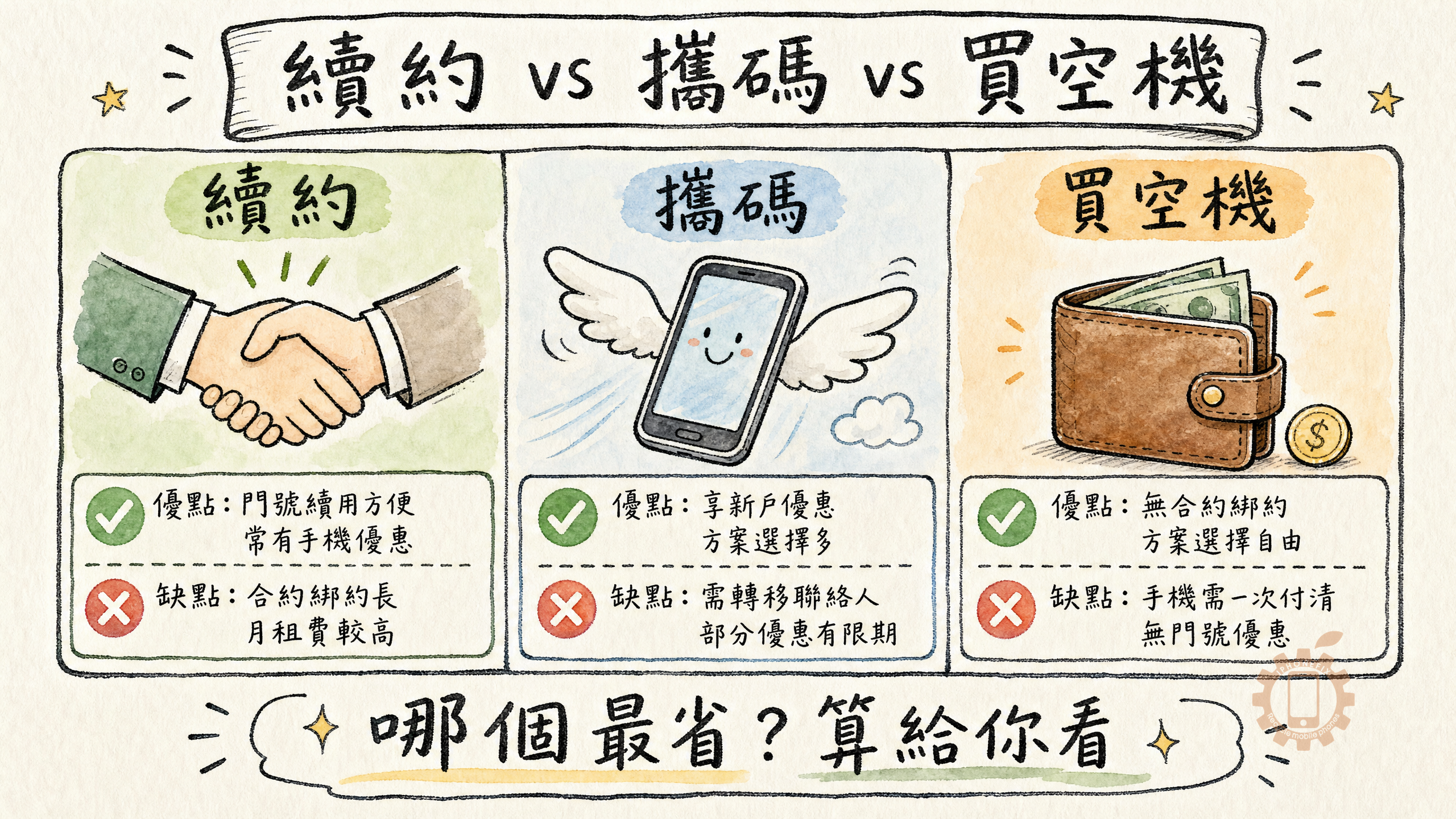 續約、攜碼、買空機|三條路的總持有成本試算,算完你就知道選哪個