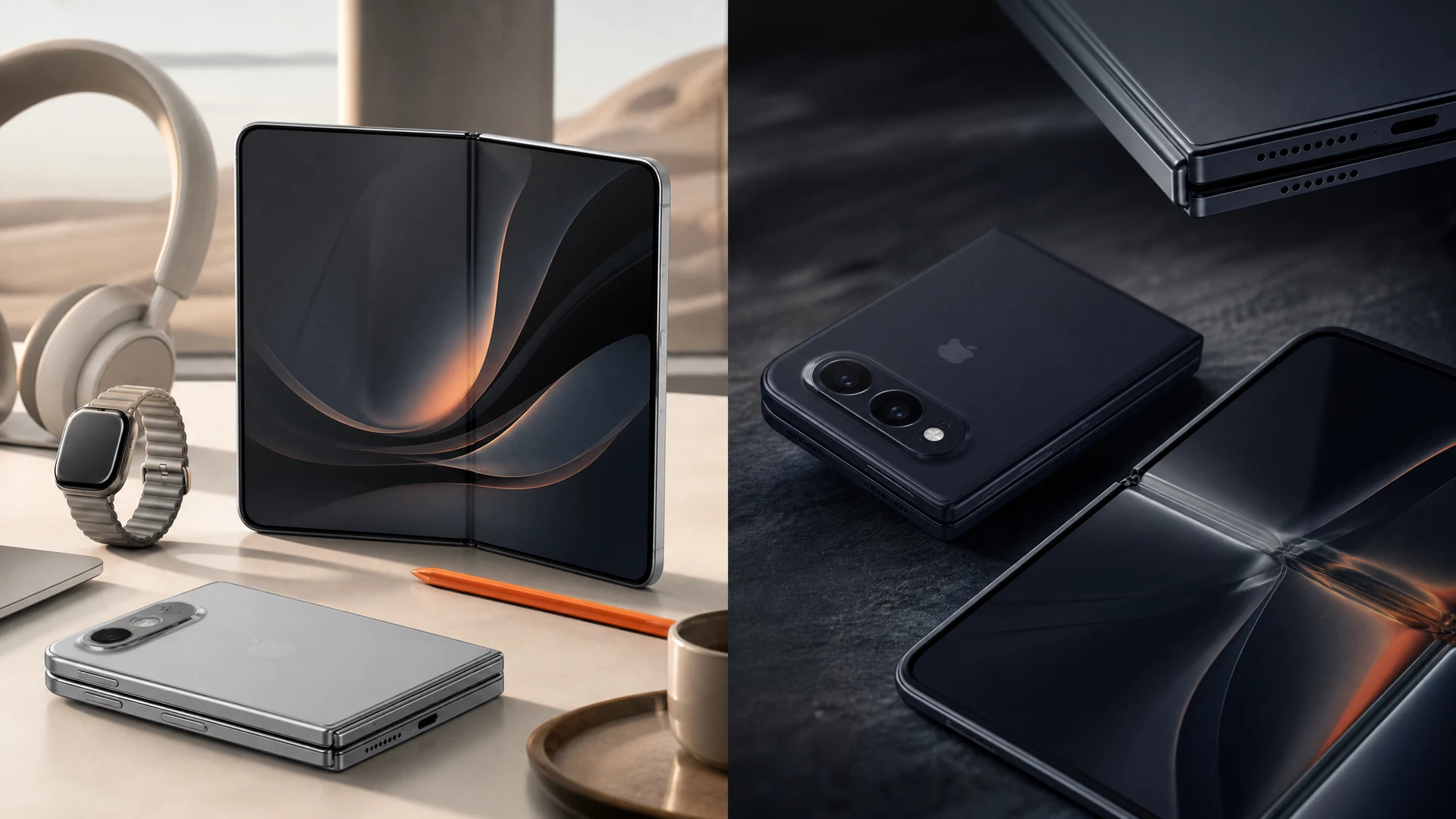 iPhone 18 Ultra 摺疊機的使用潛力與第一代產品風險平衡示意